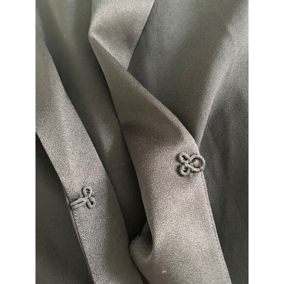 Glint‎ Womens Black Tuxedo Trimmed Crop Cape Blazer Jacket One Size - Picture 7 of 7